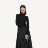 Damen-Geldbörse in Hourglass-Form mit Kette in Schwarz Damen-Geldbörse in Hourglass-Form mit Kette in Schwarz