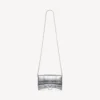 Damen-Geldbörse in Hourglass-Form mit Kette in Silber
