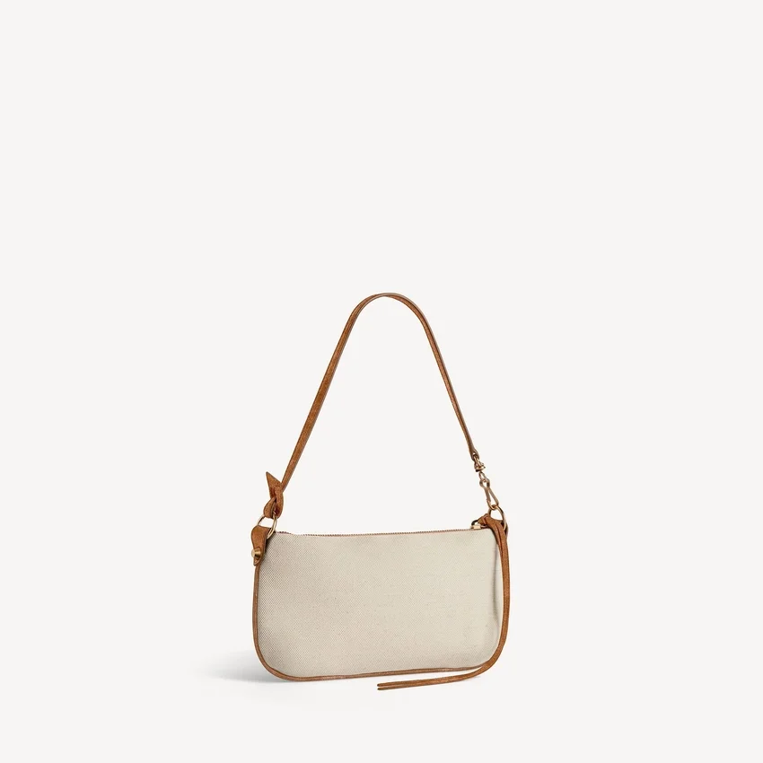 Damen-Geldbörse „Le City“ mit Riemen in Beige/Camel Damen-Geldbörse „Le City“ mit Riemen in Beige/Camel