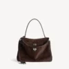 Damen-Handtasche „Rodeo“ in mittelgroßer Ausführung in Hell-Espresso Damen-Handtasche „Rodeo“ in mittelgroßer Ausführung in Hell-Espresso