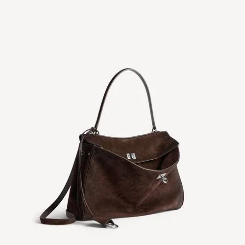 Damen-Handtasche „Rodeo“ in mittelgroßer Ausführung in Hell-Espresso Damen-Handtasche „Rodeo“ in mittelgroßer Ausführung in Hell-Espresso