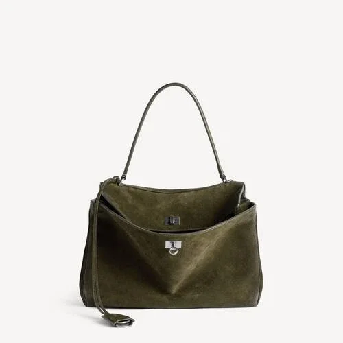 Damen-Handtasche „Rodeo“ in Mittelgröße, Farbe Khaki Damen-Handtasche „Rodeo“ in Mittelgröße, Farbe Khaki