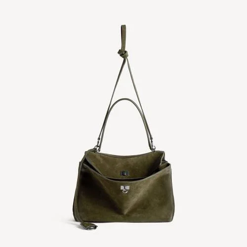 Damen-Handtasche „Rodeo“ in Mittelgröße, Farbe Khaki Damen-Handtasche „Rodeo“ in Mittelgröße, Farbe Khaki