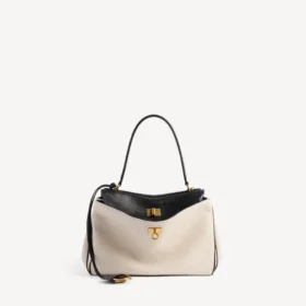 Damen-Handtasche „Rodeo“ klein in Beige/Schwarz