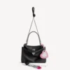Damen-Handtasche „Rodeo“ klein mit Anhängern in Schwarz