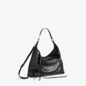 Damen-Hobo-Tasche „Le City“ in Schwarz, mittelgroß Damen-Hobo-Tasche „Le City“ in Schwarz, mittelgroß
