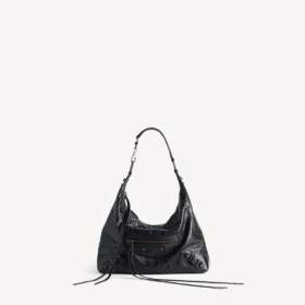 Damen-Hobo-Tasche „Le City“ klein in Schwarz Damen-Hobo-Tasche „Le City“ klein in Schwarz