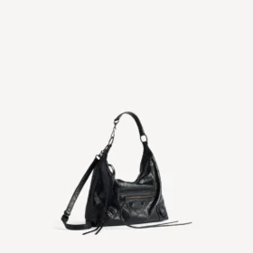 Damen-Hobo-Tasche „Le City“ klein in Schwarz Damen-Hobo-Tasche „Le City“ klein in Schwarz