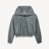Damen-Jacke mit hohem Kragen in Elefantengrau Damen-Jacke mit hohem Kragen in Elefantengrau