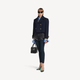 Damen-Minishorts in Marineblau/Schwarz, überfärbt