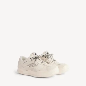 Damen-Plateausneaker „Hamptons“ aus Wildleder in Beige/Schwarz