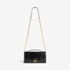 Damen-Pochette in Hourglass-Form mit Kette  in Schwarz