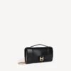 Damen-Pochette in Hourglass-Form mit Kette  in Schwarz