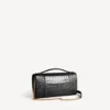 Damen-Pochette in Hourglass-Form mit Kette in Schwarz