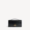 Damen-Pochette in Hourglass-Form mit Kette  in Schwarz