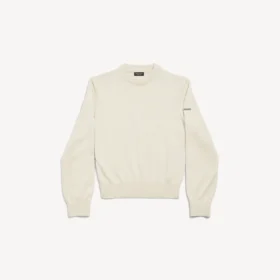 Damen-Pullover mit Rundhalsausschnitt in Creme Damen-Pullover mit Rundhalsausschnitt in Creme