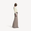 Damen-Pullover mit Rundhalsausschnitt in Creme