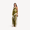Damen-Pyjama-Hose aus gebürstetem Seidentwill in Khaki Damen-Pyjama-Hose aus gebürstetem Seidentwill in Khaki