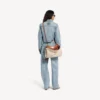 Damen-Rodeo-Handtasche, mittelgroß, in Beige/Hellbraun im Cowboy-Stil