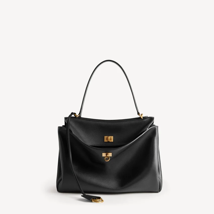 Damen-Rodeo-Handtasche, mittelgroß, in Schwarz Damen-Rodeo-Handtasche, mittelgroß, in Schwarz