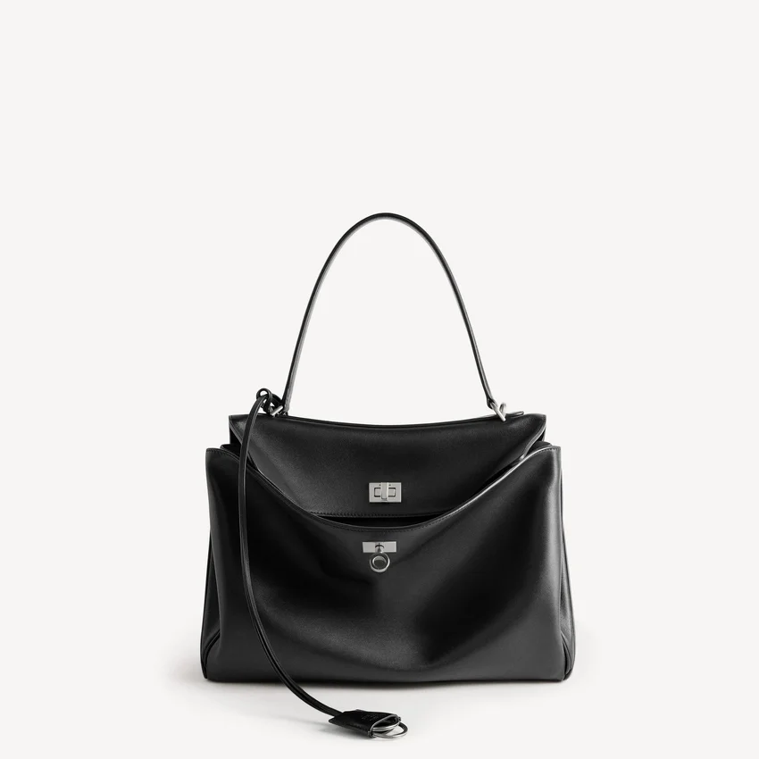 Damen-Rodeo-Handtasche, mittelgroß, in Schwarz Damen-Rodeo-Handtasche, mittelgroß, in Schwarz