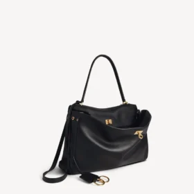 Damen-Rodeo-Handtasche, mittelgroß, in Schwarz