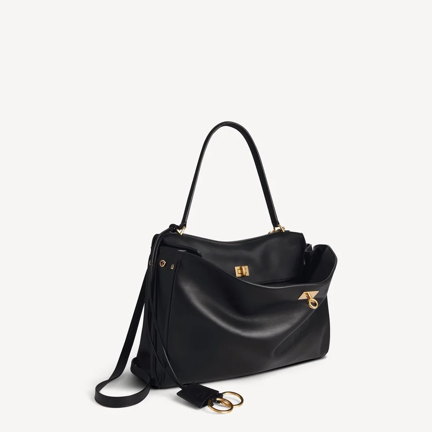 Damen-Rodeo-Handtasche, mittelgroß, in Schwarz Damen-Rodeo-Handtasche, mittelgroß, in Schwarz