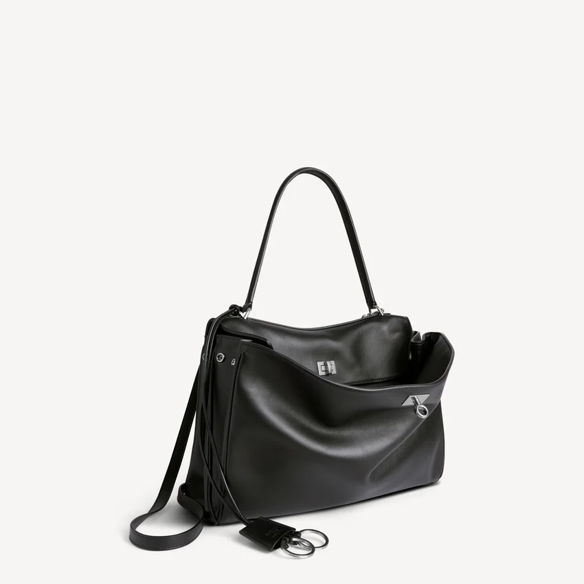 Damen-Rodeo-Handtasche, mittelgroß, in Schwarz Damen-Rodeo-Handtasche, mittelgroß, in Schwarz