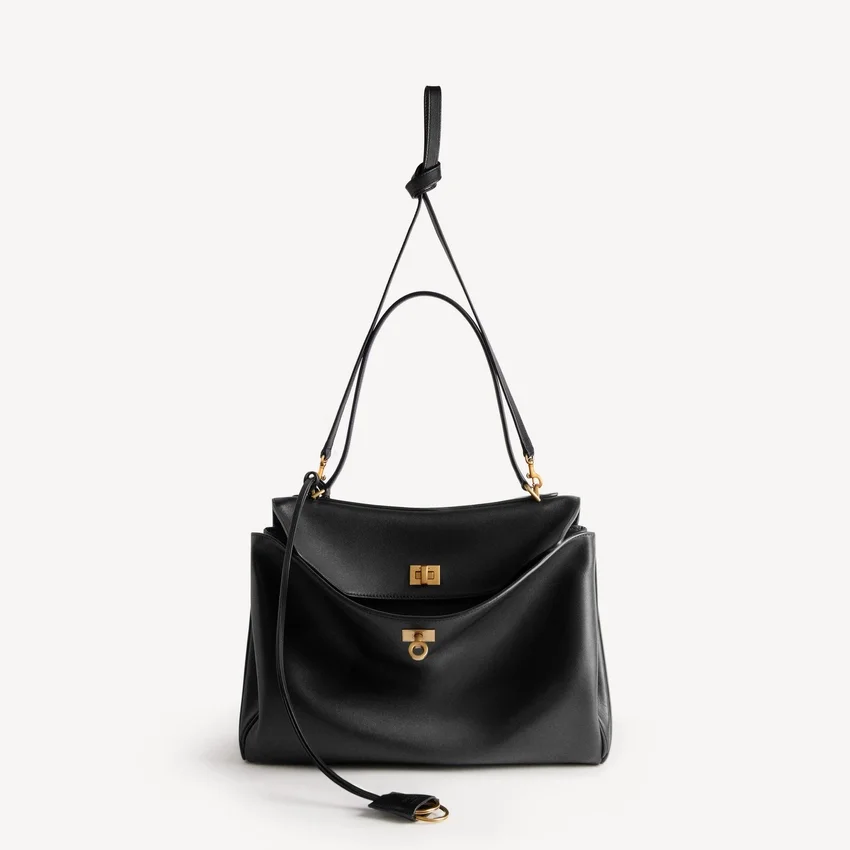 Damen-Rodeo-Handtasche, mittelgroß, in Schwarz Damen-Rodeo-Handtasche, mittelgroß, in Schwarz