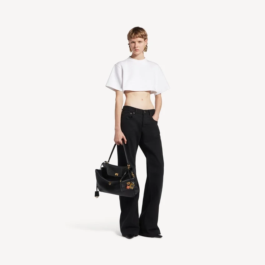 Damen-Rodeo-Handtasche, mittelgroß, in Schwarz Damen-Rodeo-Handtasche, mittelgroß, in Schwarz