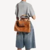 Damen-Rodeo-Handtasche, mittelgroß, in Tan Cowboy