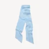 Damen-Schal in Babyblau, gewaschen und im Crayon-Look