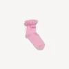 Damen-Schleifensocken in Rosa/Rot