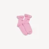 Damen-Schleifensocken in Rosa/Rot