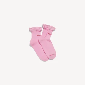 Damen-Schleifensocken in Rosa/Rot Damen-Schleifensocken in Rosa/Rot