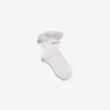 Damen-Schleifensocken in Weiß/Rosa