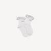 Damen-Schleifensocken in Weiß/Rosa