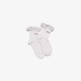 Damen-Schleifensocken in Weiß/Rosa Damen-Schleifensocken in Weiß/Rosa
