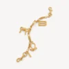 Damen-Schlüsselanhänger mit Anhängern in Gold Damen-Schlüsselanhänger mit Anhängern in Gold