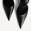 Damen-Slingback „Avenue Bow“ in Schwarz/Silber