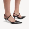 Damen-Slingback „Avenue Bow“ in Schwarz/Silber