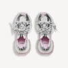 Damen-Sneaker 3XL mit transparenter Gel-Sohle in Weiß/Rosa/Schwarz Damen-Sneaker 3XL mit transparenter Gel-Sohle in Weiß/Rosa/Schwarz