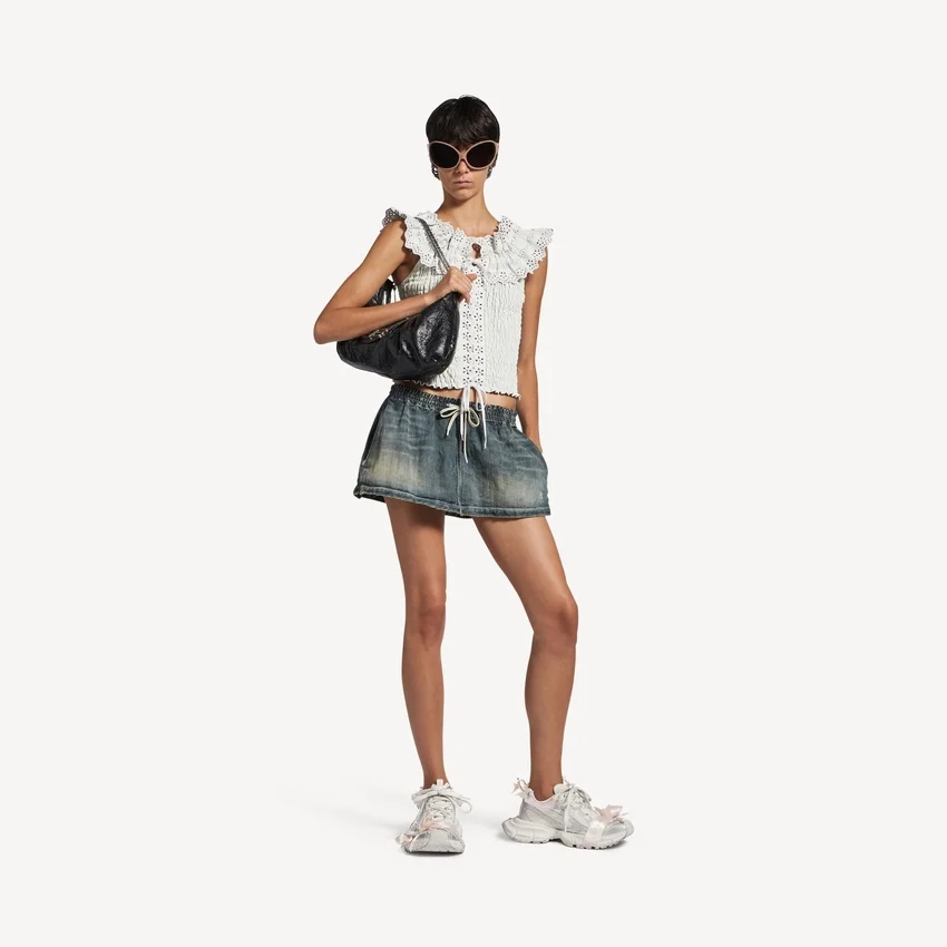 Damen-Sneaker mit Schnürung in 3XL in Weiß/Hellrosa Damen-Sneaker mit Schnürung in 3XL in Weiß/Hellrosa