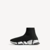 Damen-Sneaker „Speed 2.0“ aus recyceltem Strick in Schwarz/Silber