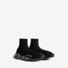 Damen-Sneaker „Speed 2.0“ mit vollständig transparenter Sohle aus recyceltem Strick in Schwarz Damen-Sneaker „Speed 2.0“ mit vollständig transparenter Sohle aus recyceltem Strick in Schwarz