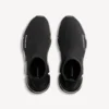 Damen-Sneaker „Speed 2.0“ mit vollständig transparenter Sohle aus recyceltem Strick in Schwarz Damen-Sneaker „Speed 2.0“ mit vollständig transparenter Sohle aus recyceltem Strick in Schwarz
