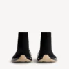 Damen-Sneaker „Speed 2.0“ mit vollständig transparenter Sohle aus recyceltem Strick in Schwarz/Beige