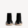 Damen-Sneaker „Speed 2.0“ mit vollständig transparenter Sohle aus recyceltem Strick in Schwarz/Beige