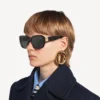 Damen-Sonnenbrille „Cosmo Square AF“ in Schwarz Damen-Sonnenbrille „Cosmo Square AF“ in Schwarz