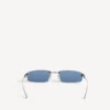 Damen-Sonnenbrille „Gossip Rectangle M“ in Dark Ruthenium/Blau Damen-Sonnenbrille „Gossip Rectangle M“ in Dark Ruthenium/Blau
